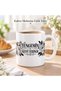 Yengeme Gift Porcelain Mug 300 ml – Yengemin Enjoyment Written on the Cup with Floral Pattern for Coffee and Tea