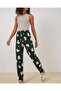4323 Patterned Pajama Bottoms - Y.Zümrüt - 2