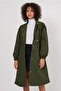 5939 Lined Long Trench Coat - Khaki - 5