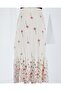 Women's Ecru Patterned Chiffon Skirt 8010 - 5