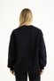 Women's Black 3 Thread Raster Oversize Sweatshirt - 7