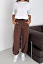 Women's Plain 3 Thread Baggy Loose Fit Sweatpants - 5