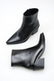 Women's Thick Heeled Boots Black Yanki - 5