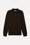 Men's Brown Color Polo Collar Sweater