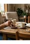 Nordic Ceramic Coffee Mug Set with Round Wooden Ball Handle & Saucer Tray – 2-Piece Aesthetic Ripple Tea Cup - 3
