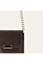 Women's Brown Leather Look Phone Bag - 3