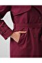 5918 Double Breasted Collar Trench Coat - Claret Red - 5