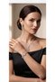 Crystal Silver Black Stone Necklace Earring Bracelet Set - 3