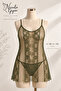 Nooala Women's Thin Strap Nightgown 2-Piece Set