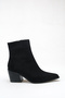 Women's Thick Heeled Boots Black Suede - 6