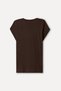 Women's Brown Modal Blend V-Neck T-Shirt - 2