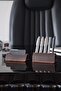 Leather Office Desk Set - Genuine Leather Desktop Pen Holder and Business Card Holder Set - Minimal - Handmade - 3