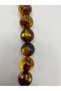 Acrylic Bag Handle with Amber Pearls Model Gold Color Hook 45 cm - 2