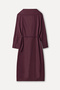Women's Burgundy Straight Cut Midi Shirt Dress - 2