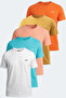 Notron I Men's White - Orange - Yellow - Pink - Turquoise T-Shirt