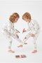 Unisex Children's Paintable Patterned 100% Cotton Single Jersey Fabric Long Sleeve Pajama Set