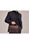 Genuine Leather Men's Briefcase Shoulder and Hand Bag Brown Color - 2