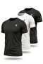 3-Pack Men's Colorful Sports T-Shirts - Slim Fit Training Top