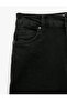 High Waist Slim Fit Cotton Pocket Button Detail Short Spanish Flare Denim Pants - Kick Flare - 4