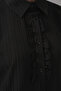 Frilly Long Shirt Tunic 5953 - Black - 3