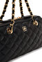 Women's Black Long Strap Quilted Mini Crossbody Bag 26Sbd2030Kp - 7