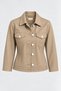 Button Detailed Lycra Women's Beige Jacket - 6