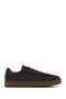 Men's Anthracite Lace-Up Thick Soled Suede Leather Sneaker Wm660016Ds