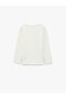 Bowknot Crew Neck Long Sleeve Camisole Cotton T-Shirt - 2