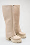 New Season Slip-On Women's Boots with Wedge Heels - 4
