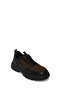 Men's Khaki Lace-Up Thick Soled Leather Casual Shoes Wm780009Dk - 7