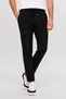 Slim Fit Black Elastic Waist Drawstring Zippered Lycra Comfortable Jogger Fabric Trousers - 3