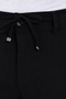 Slim Fit Black Elastic Waist Drawstring Zippered Lycra Comfortable Jogger Fabric Trousers - 8