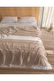 Auxence Double 100% Cotton Bedspread - Beige - 3