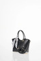 Croco Pattern Handbag Black - 4