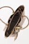 Croco Pattern Handbag Dark Mink - 6