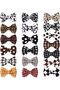19-Piece Leopard and Polka Dot Baby Hair Bows,Fully Lined Alligator Clips for Toddlers and Girls