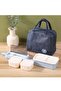 2-Tier Bento Lunch Box Set with Insulated Bag,3-in-1 Compartments,Utensils and Soup Cup,Blue