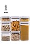7 Pack Food Storage Containers with Lids,BPA-Free Plastic Meal Prep Set,Leak Proof and Freezer Safe,Includes Labels and Marker