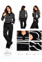 Striped Polo Collar Buttoned Sweater - 2