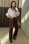 Leopard Patterned Jeans Brown - 8