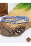 Sphere Cut Alpaca Tasseled Blue Quartz Natural Stone Prayer Beads 201025902 - 3