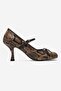Acland Brown Patterned Bowknot Women's Heeled Shoes - 5