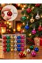 New Year Special 24 Pieces Mini Christmas Pine Tree Balls Mixed Color Christmas Tree Ornament Set of 24 3 cm