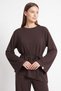Asymmetrical Modal Suit 26173 - Aci Brown - 3