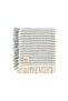 Four Layer Tasseled Muslin Blanket 80X120 cm Green Striped
