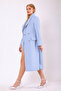 Light Blue Rosalinda Cashmere Coat - 5