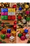 New Year Special 24 Pieces Mini Christmas Pine Tree Gift Package Ornament Mixed Color Set of 24 3 cm - 3