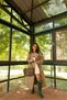 Velvet Collared Long Trench Coat with Epaulettes