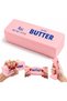 Butter Squishy Slow Rising Glitter Sensory Fidget Toy for Kids & Adults, Soft Kawaii Squeeze Stress Relief Anxiety Squishy, Cute Party Favors, Goodie Bag Fillers, Desk Toy, Pink