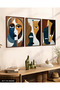 Abstract Art Porte 3 Piece Wooden Framed Painting Act
